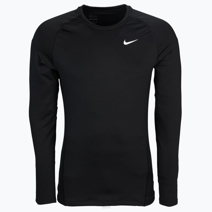 Maglia a maniche lunghe da allenamento Nike Pro Warm bianco/nero da uomo