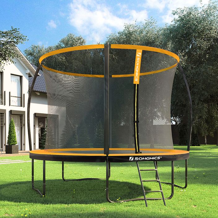 SONGMICS STR122O01 366 cm nero/arancio trampolino da giardino 2