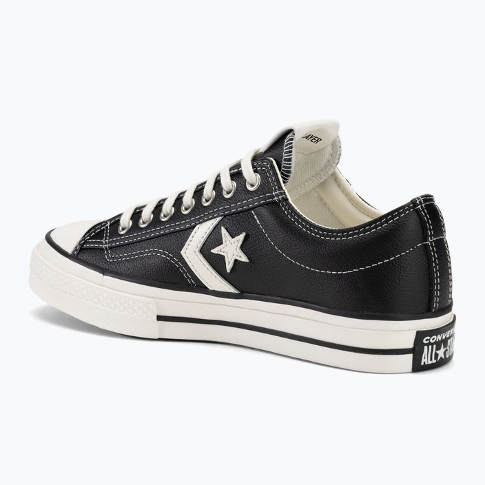 Converse Star Player 76 Fall Scarpe da ginnastica in pelle A06204C nero/bianco vintage/argento 3