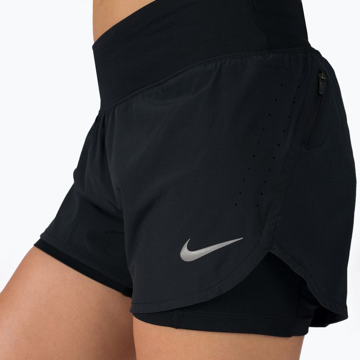 Pantaloncini da allenamento da donna Nike Eclipse nero/riflettente silv. 4
