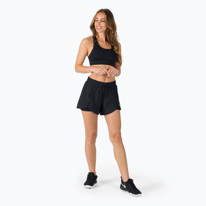 Pantaloncini da allenamento Nike Flex Essential 2 in 1 donna nero/bianco 2