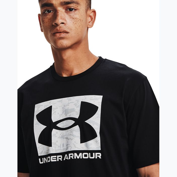 Maglietta da allenamento Under Armour ABC Camo Boxed Logo nero/bianco da uomo 4