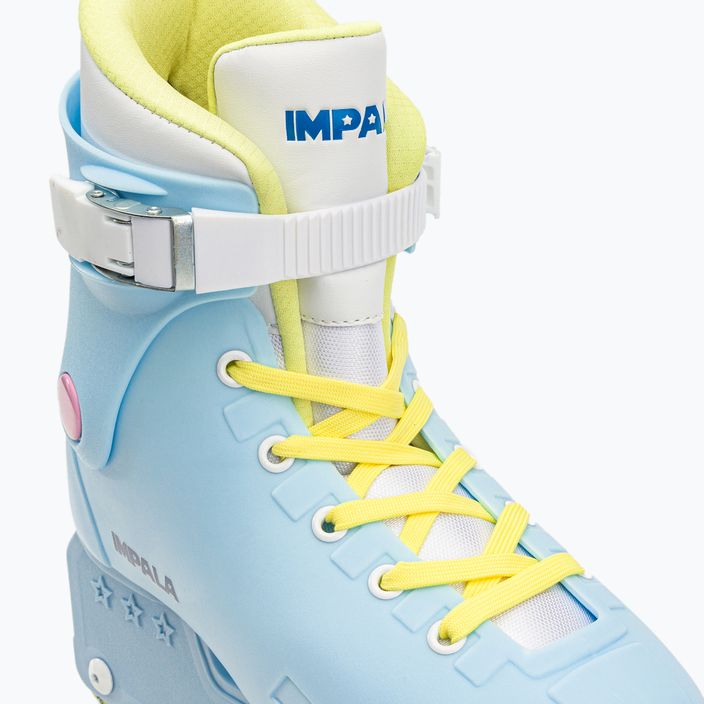 Pattini a rotelle da donna IMPALA Lightspeed Inline Skate blu cielo/giallo 5
