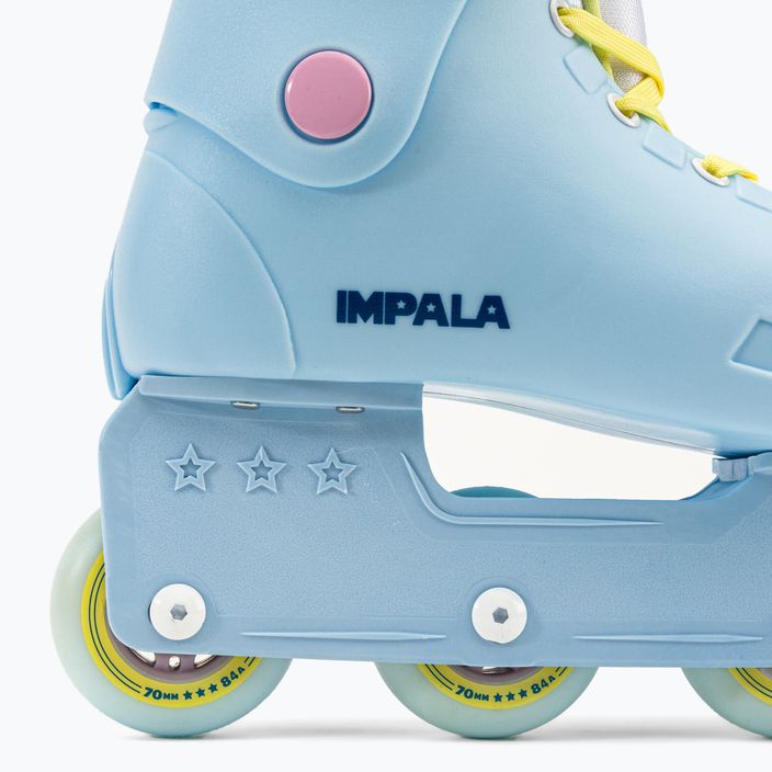 Pattini a rotelle da donna IMPALA Lightspeed Inline Skate blu cielo/giallo 7