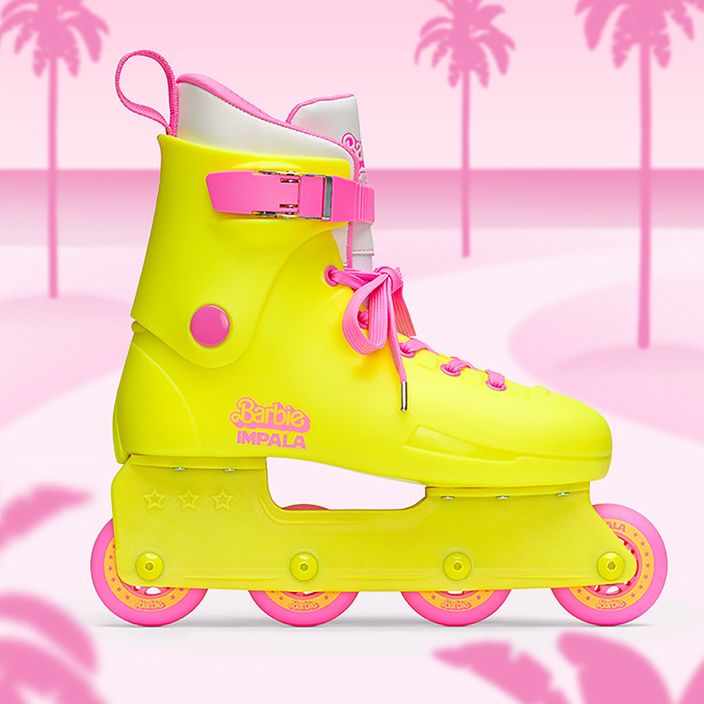 Pattini a rotelle da donna IMPALA Lightspeed Inline Skate Barbie giallo brillante 9