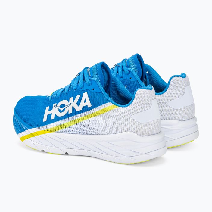 Scarpe da corsa HOKA Rocket X bianco/diva blu 3