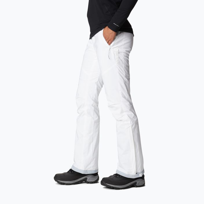 Pantaloni da sci da donna Columbia Backslope II Insulated bianco 2