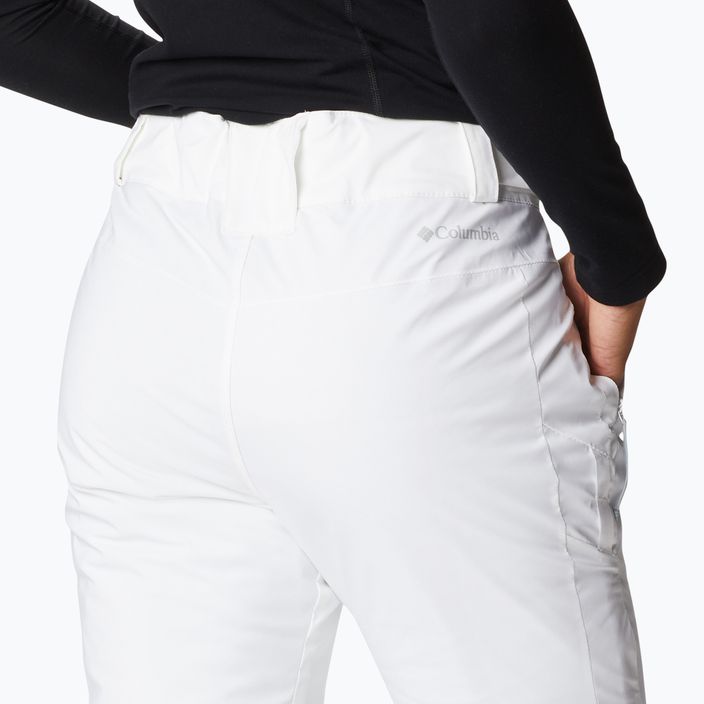 Pantaloni da sci da donna Columbia Backslope II Insulated bianco 7