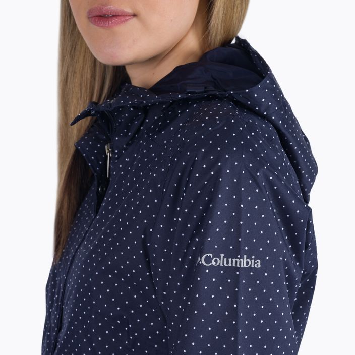 Columbia Splash A Little II giacca da pioggia da donna con stampa a pois spaziali notturni 4