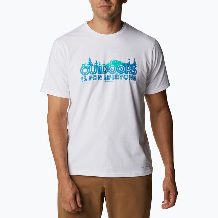 Columbia Sun Trek, camicia da trekking da uomo bianca/grafica all for outdoors 5