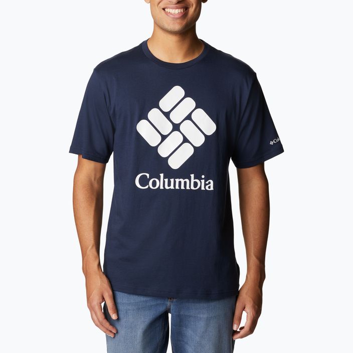 Columbia CSC Basic Logo maglia da trekking da uomo con logo collegiale navy/csc stacked logo