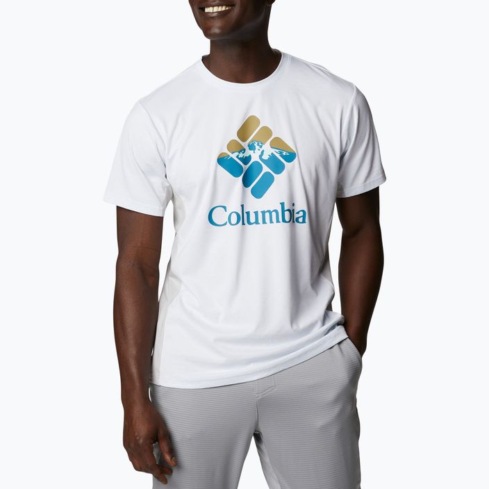 Columbia Zero Ice - Camicia da trekking da uomo Cirro bianco/notte con grafica nightscape 5