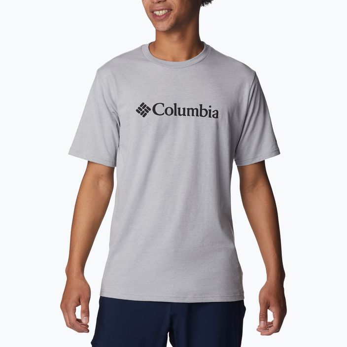 Maglietta da trekking Columbia CSC Basic Logo uomo grigio erica