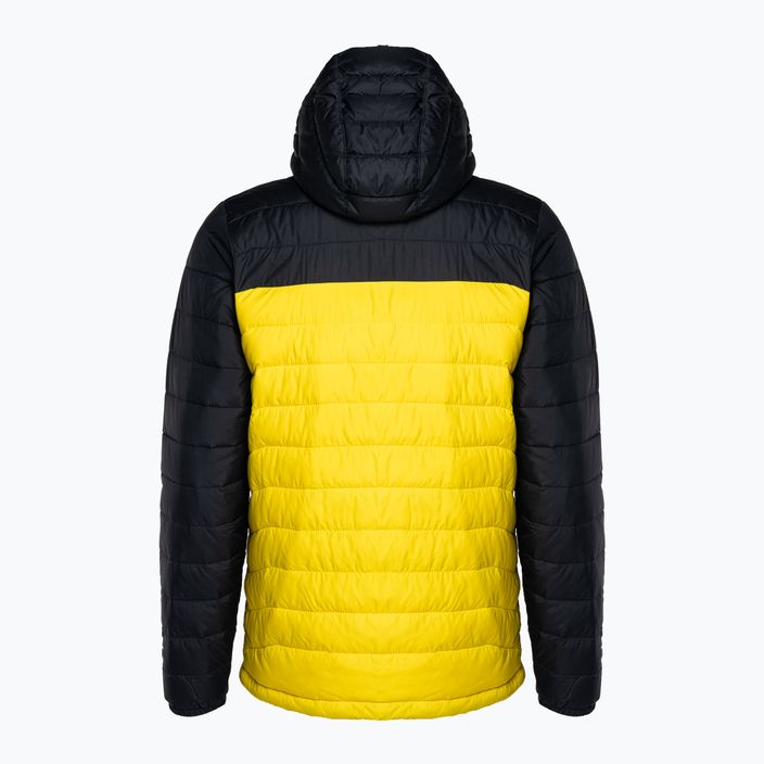 Piumino Columbia Powder Lite Hooded laser lemon/nero da uomo 2