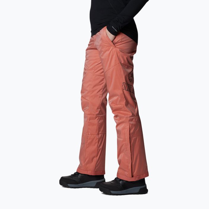 Pantaloni da sci Columbia Kick Turner Insulated da donna, color corallo scuro 2
