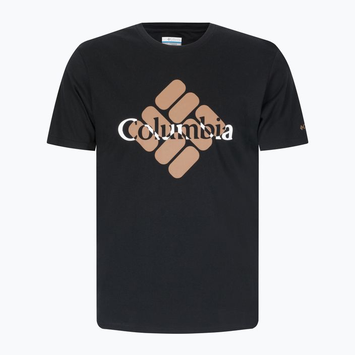 Maglietta da trekking Columbia CSC Seasonal Logo nera/centrata con gemme da uomo 6