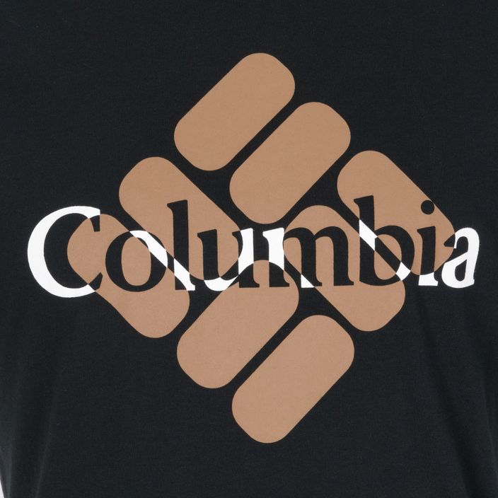 Maglietta da trekking Columbia CSC Seasonal Logo nera/centrata con gemme da uomo 8