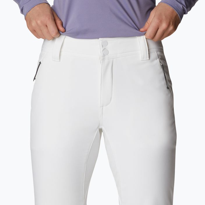 Pantaloni da sci Columbia Roffe Ridge IV da donna, bianco 4