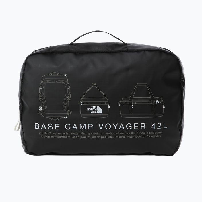 Borsa da viaggio The North Face Base Camp Voyager Duffel 42 l nero/bianco 12