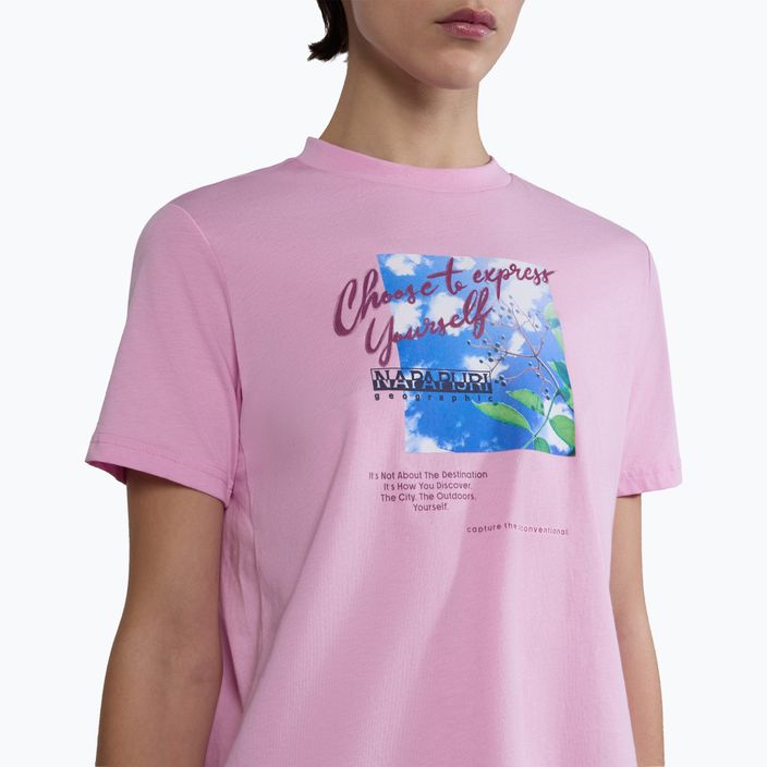 Maglietta Napapijri donna S-Yukon rosa pastello 4