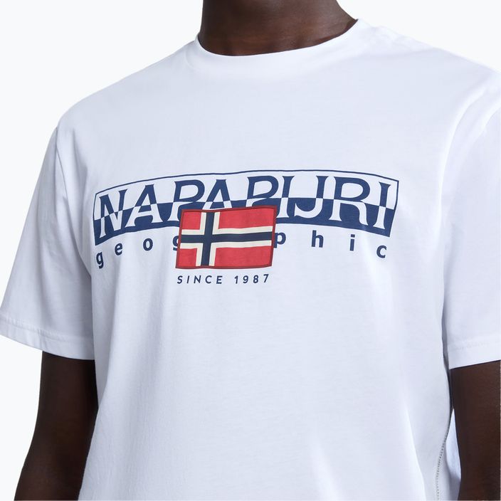 Maglietta Napapijri S-Aylmer uomo, bianco brillante 4