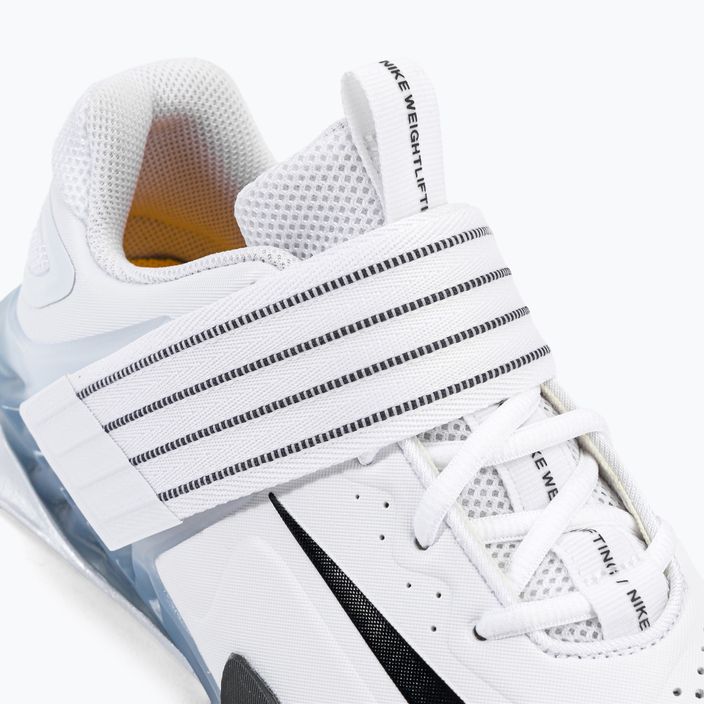 Scarpe da sollevamento pesi Nike Savaleos bianco/grigio ferro 8