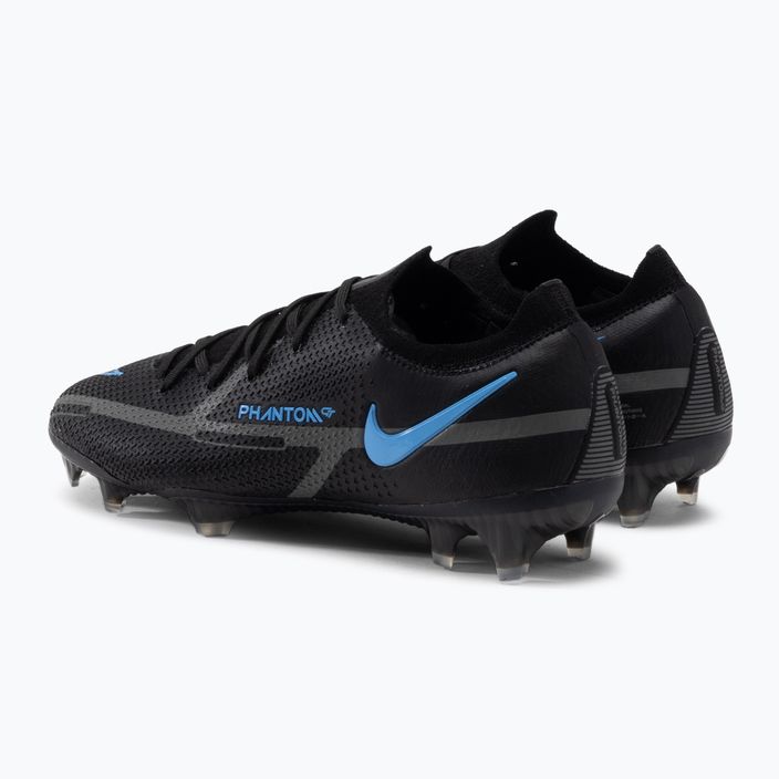 Scarpe da calcio Nike Phantom GT2 Elite FG Uomo nero/grigio ferro 3