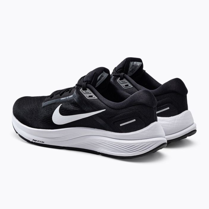 Uomo Nike Air Zoom Structure 24 nero/bianco scarpe da corsa 3
