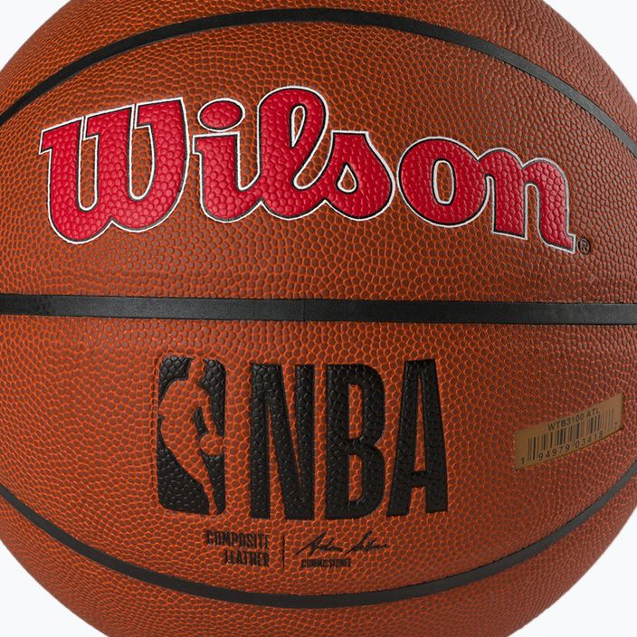 Wilson NBA Team Alliance Atlanta Hawks marrone taglia 7 basket 3