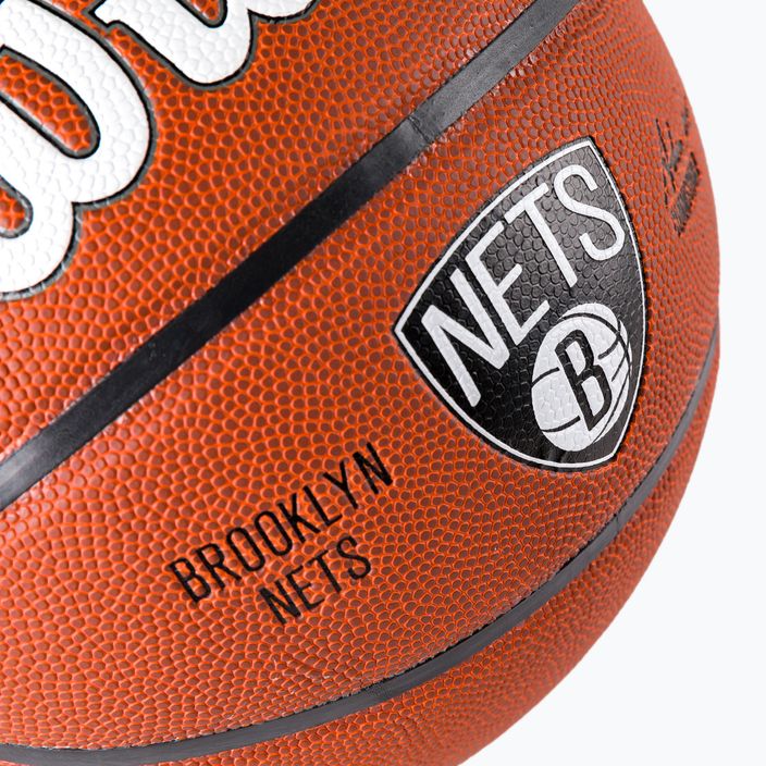 Wilson NBA Team Alliance Brooklyn Nets marrone basket dimensioni 7 3