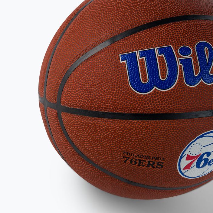 Wilson NBA Team Alliance Philadelphia 76ers marrone basket taglia 7 3