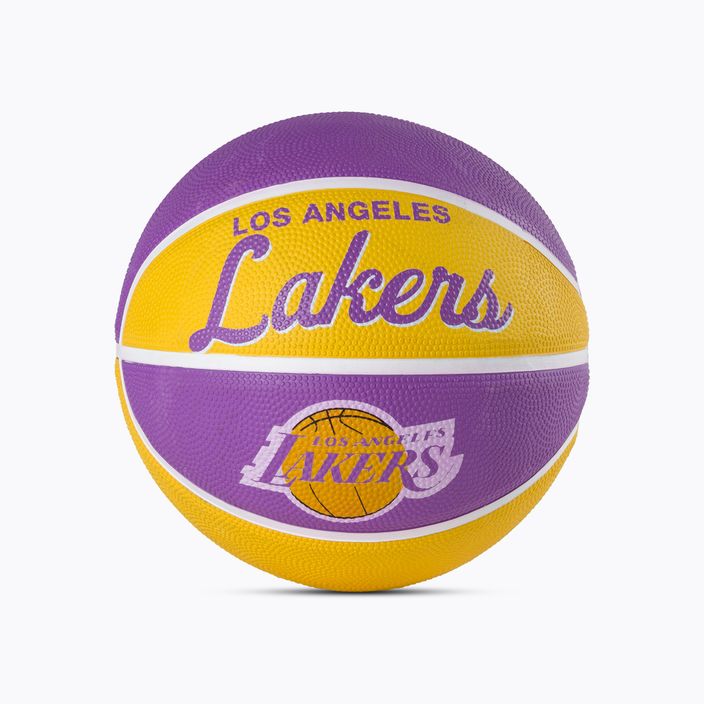 Pallacanestro da bambino Wilson NBA Team Retro Mini Los Angeles Lakers viola taglia 3
