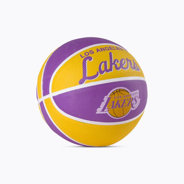 Pallacanestro da bambino Wilson NBA Team Retro Mini Los Angeles Lakers viola taglia 3 2