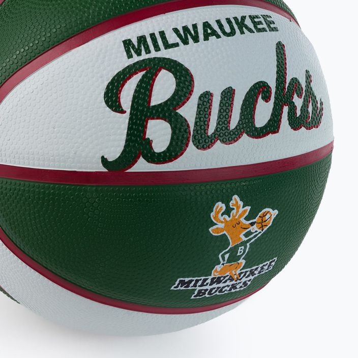 Pallacanestro per bambini Wilson NBA Team Retro Mini Milwaukee Bucks verde taglia 3 3