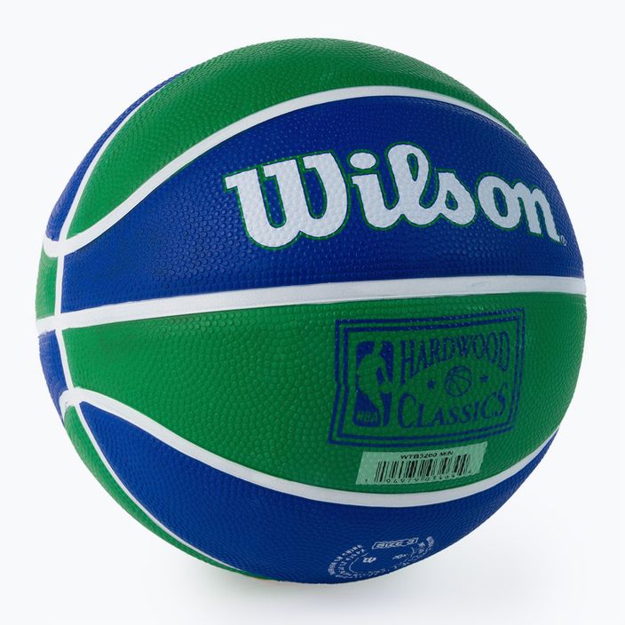 Pallacanestro per bambini Wilson NBA Team Retro Mini Minnesota Timberwolves blu taglia 3 2