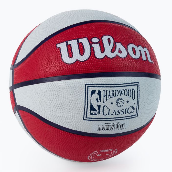 Pallacanestro per bambini Wilson NBA Team Retro Mini Philadelphia 76ers rosso taglia 3 2