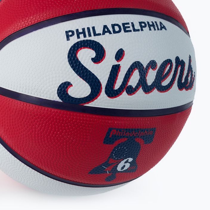 Pallacanestro per bambini Wilson NBA Team Retro Mini Philadelphia 76ers rosso taglia 3 3
