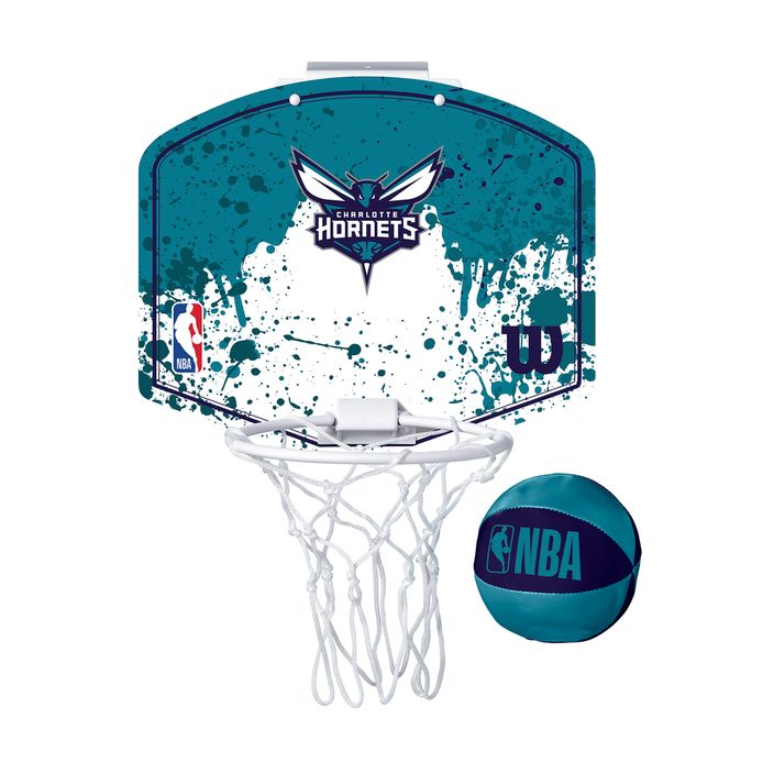 Set di palloni da basket Wilson NBA Team Mini Hoop Charlotte Hornets 2