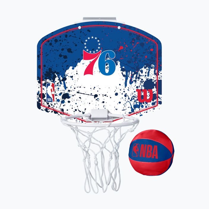 Set di palloni da basket Wilson NBA Team Mini Hoop Philapdelphia 76ers