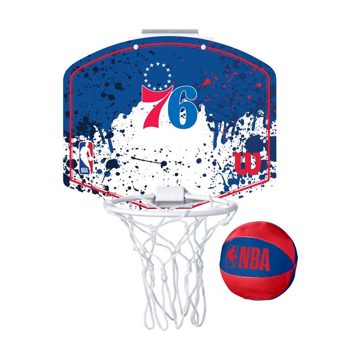 Set di palloni da basket Wilson NBA Team Mini Hoop Philapdelphia 76ers 2