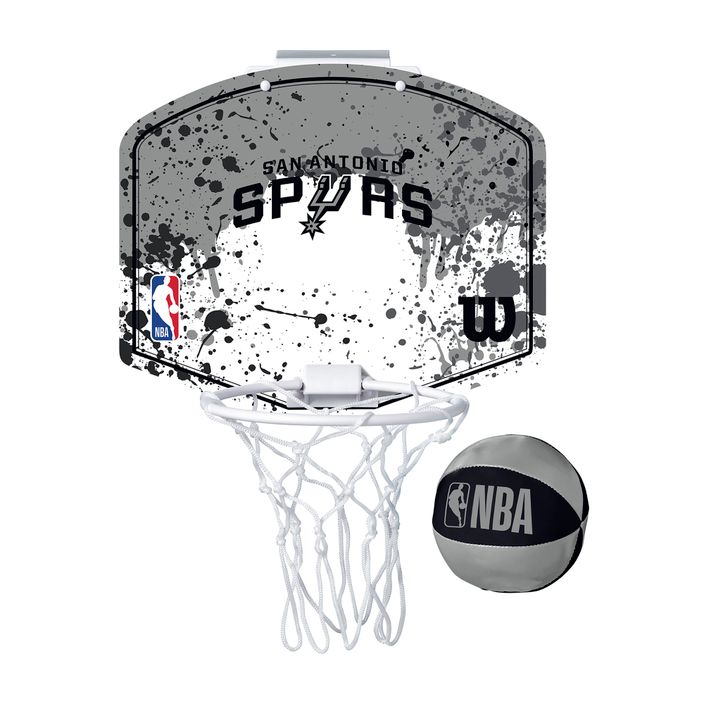 Set di palloni da basket Wilson NBA Team Mini Hoop San Antonio Spurs 2