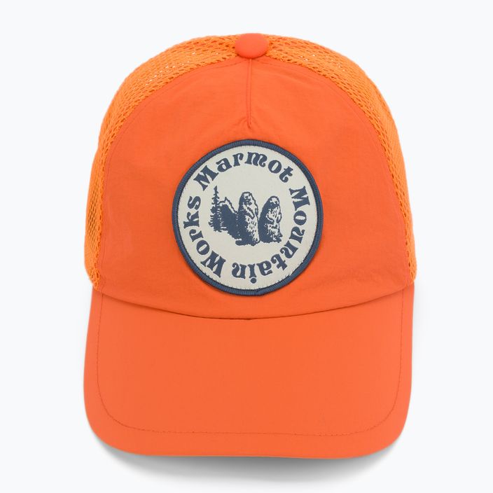 Cappello da baseball Marmot Alpine Soft Mesh Trucker arancione con pepe 4