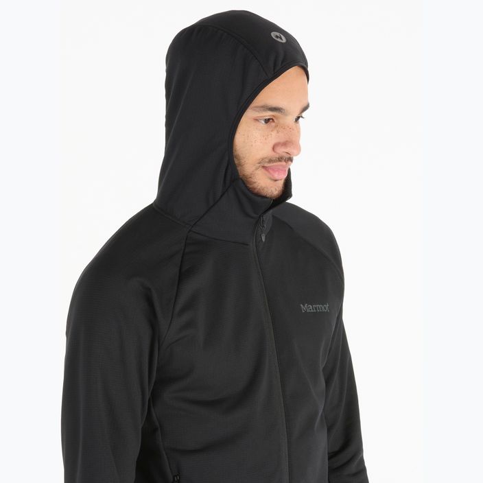 Felpa in pile da uomo Marmot Leconte Full Zip Hoody nero 4