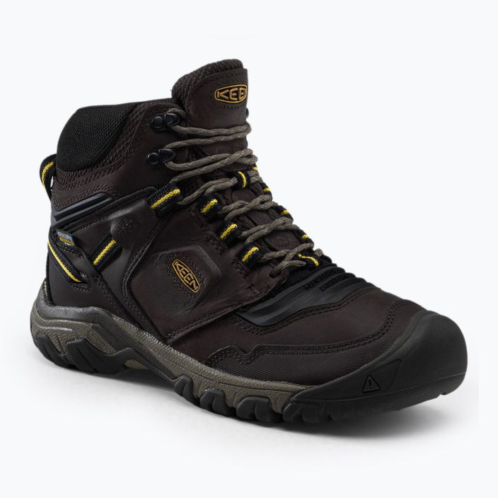 KEEN Ridge Flex Mid WP scarpe da trekking da uomo giallo caffè/keen