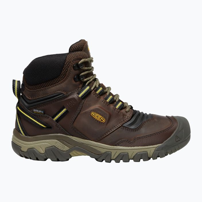 KEEN Ridge Flex Mid WP scarpe da trekking da uomo giallo caffè/keen 10