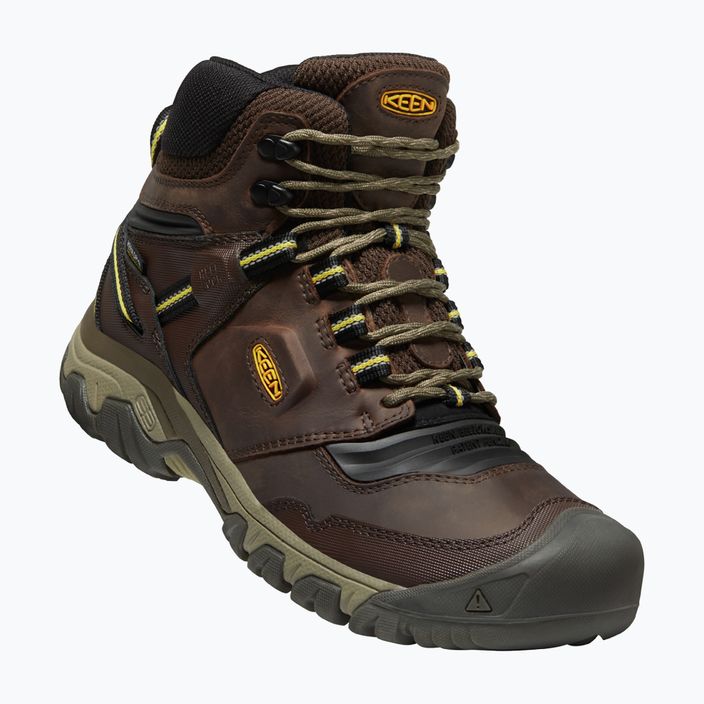 KEEN Ridge Flex Mid WP scarpe da trekking da uomo giallo caffè/keen 11