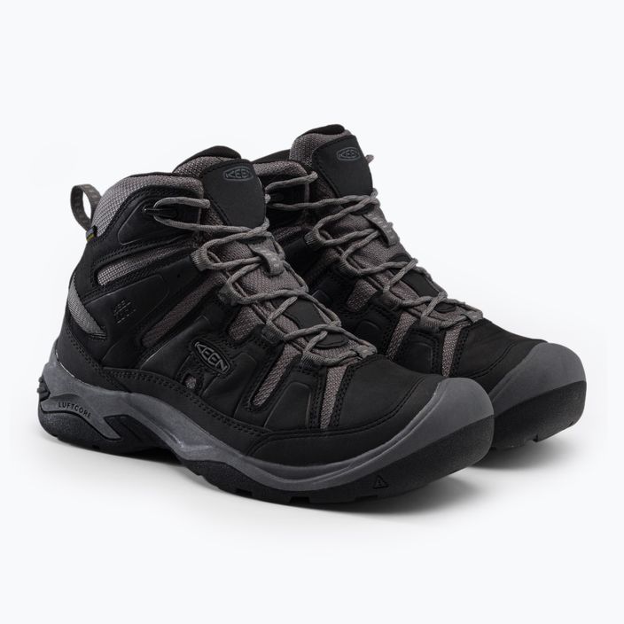 KEEN Circadia Mid WP scarpe da trekking da uomo nero/grigio acciaio 5