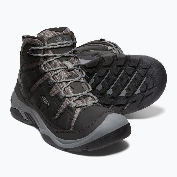 KEEN Circadia Mid WP scarpe da trekking da uomo nero/grigio acciaio 10