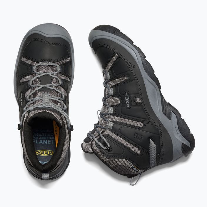 KEEN Circadia Mid WP scarpe da trekking da uomo nero/grigio acciaio 11