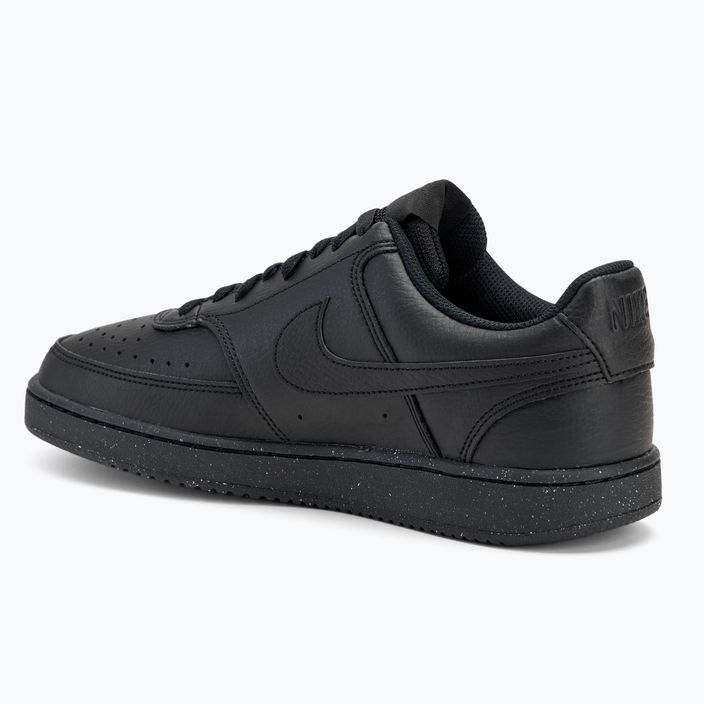 Scarpe da uomo Nike Court Vision Low Next Nature nero / nero / nero 3